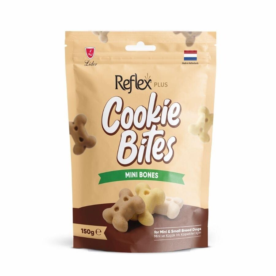 Reflex Plus Cookie Bites Mini Bones Küçük Irk Yetişkin Köpek Ödül Maması 150 GR | SRC: Barcode: 8698995035705